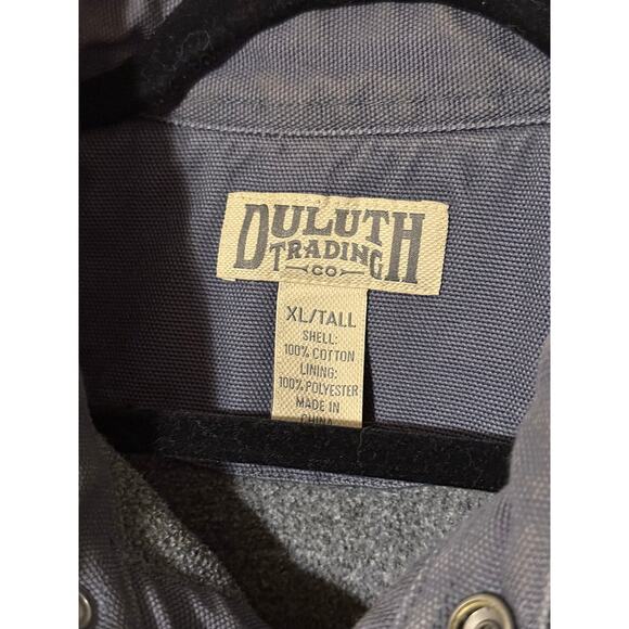 Duluth Trading Company XL Tall Men’s Fire Hose Fleece Lined Jacket Steel Blue - Picture 2 of 6